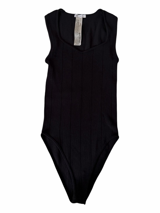 Zara Tops - Zara Black Ribbed Bodysuit XS/S Square Neck Sleeveless Stretch Fitted Top